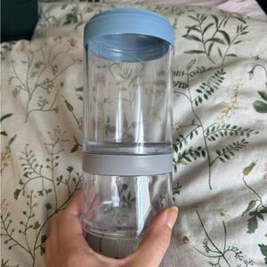 New Clear and Blue Travel Lunchbox for snacks or cornflakes